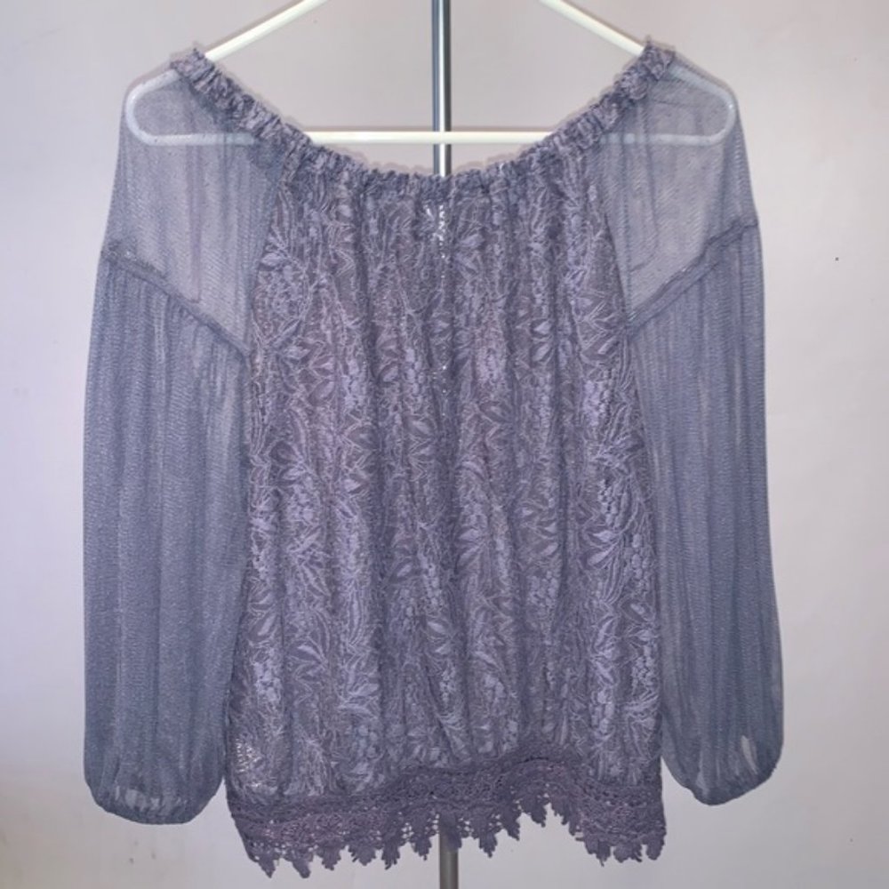 Free People Lavender/Lilac Lace Top  Sz: M